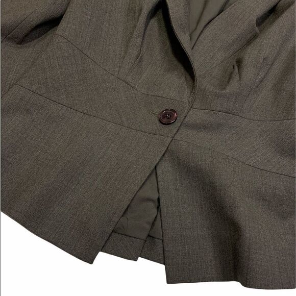 Rebecca Taylor Single Button Wool Fawn Knot Blazer - Picture 6 of 11